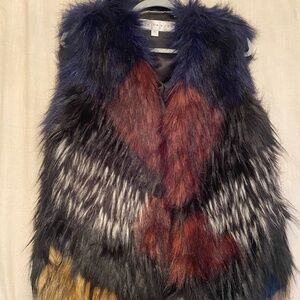 Trina Turk Tabitha Ombré Faux Fur Vest